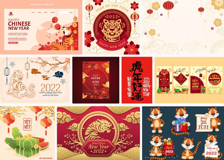 Lunar New Year 2022 Banner, Vector, Background Free Download