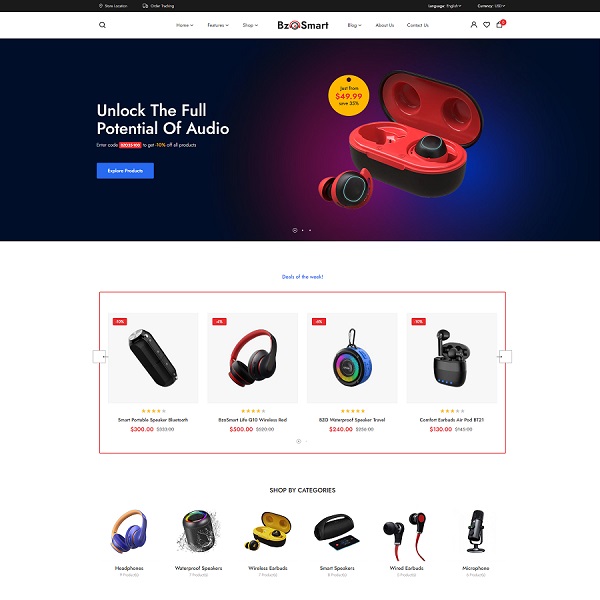 BzoSmart - Creative Multipurpose eCommerce Magento 2 Theme