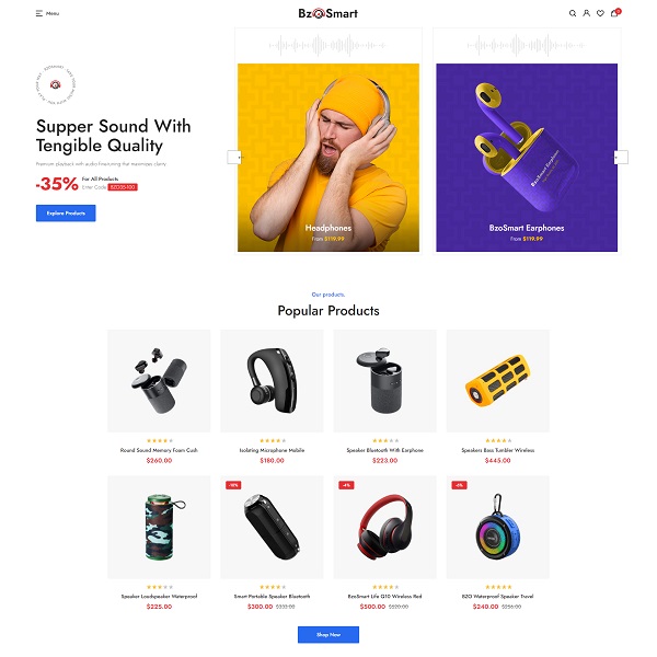 Speaker & Headphone Store Magento Theme