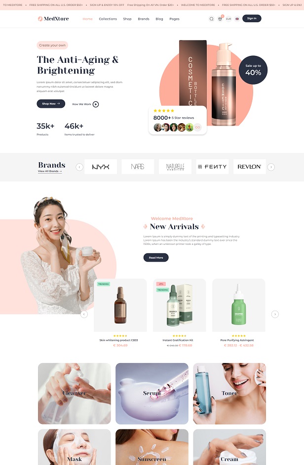Beauty Store WooCommerce WordPress Theme
