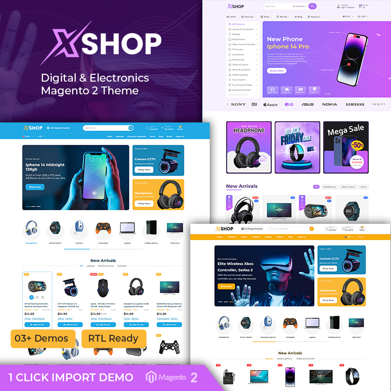 XShop - Multipurpose Electronic Responsive Magento 2 Theme