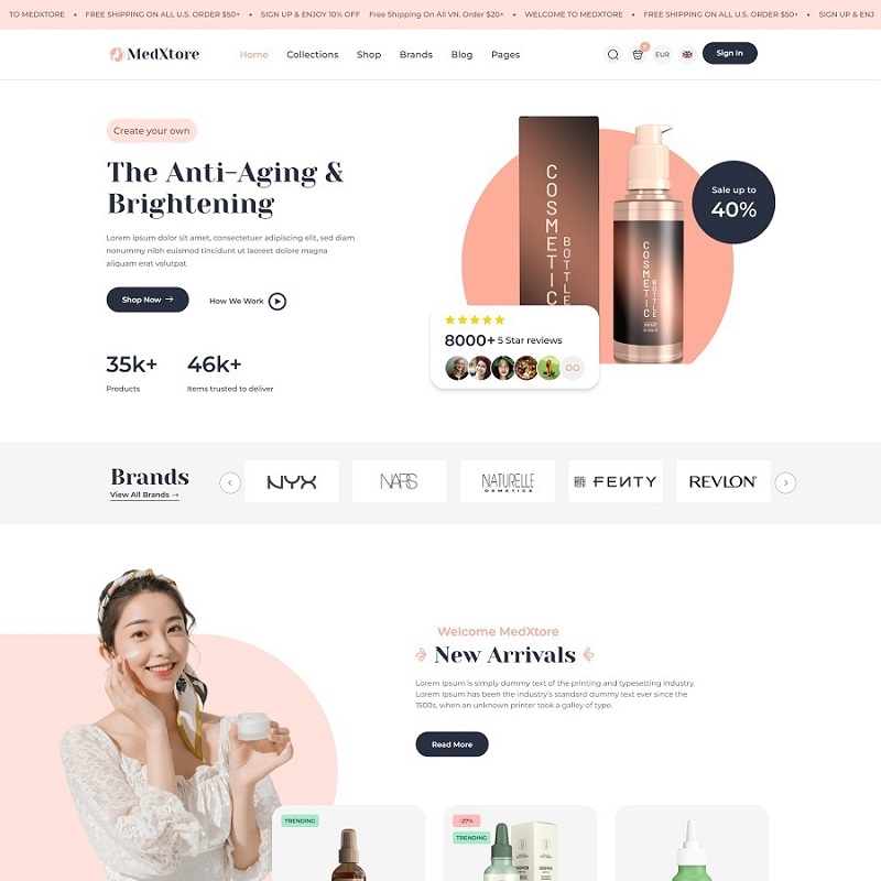 Beauty Store WooCommerce WordPress Theme