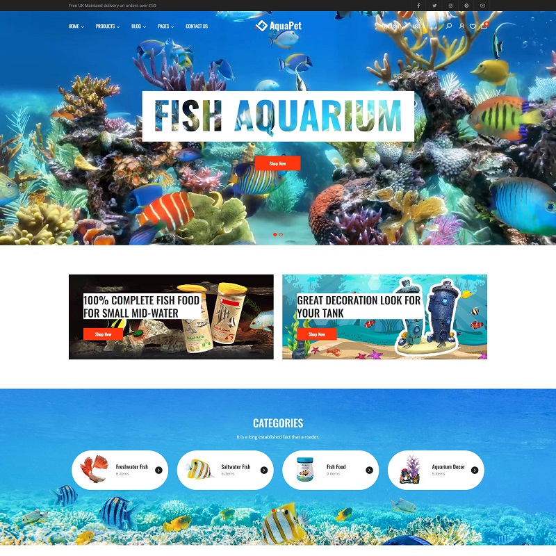 Fish Aquarium Shopify Theme