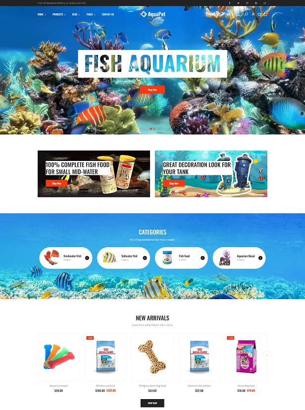 Fish Aquarium Shopify Theme