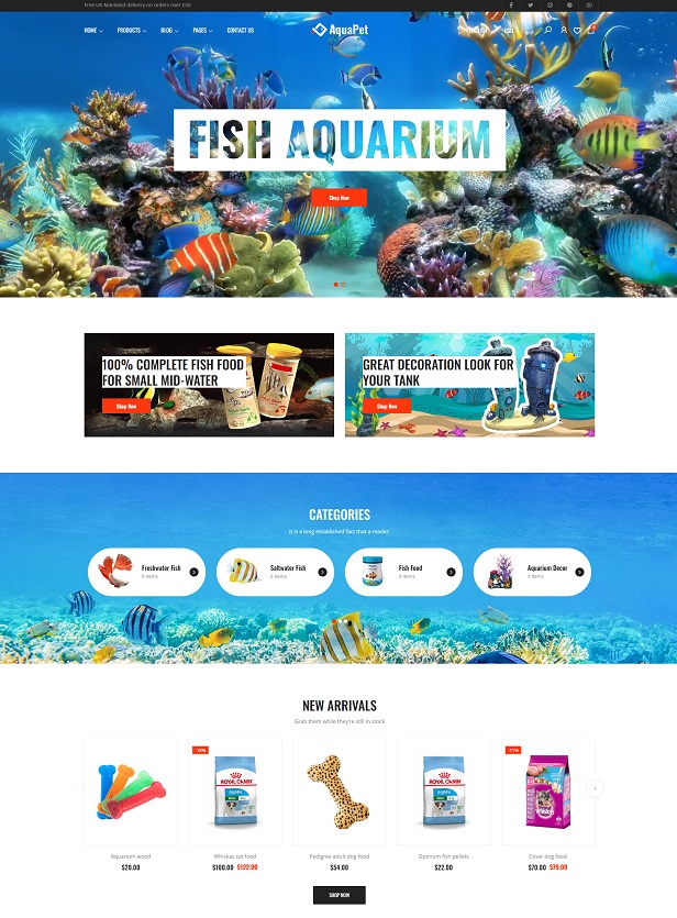 Aquarium WooCommerce WordPress Theme