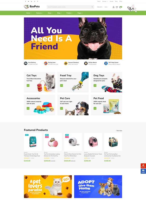 Pet Store & Accessories Shopify Theme