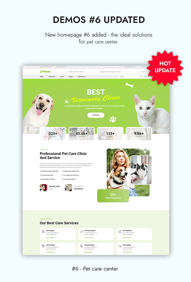 Responsive Veterinary Clinic & Pet Care WordPress Theme BZOTech