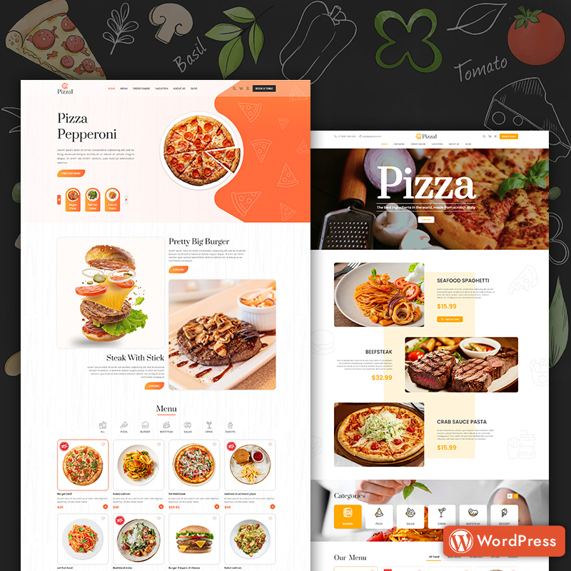 Pizzal - Fast Food and Restaurant WordPress Theme