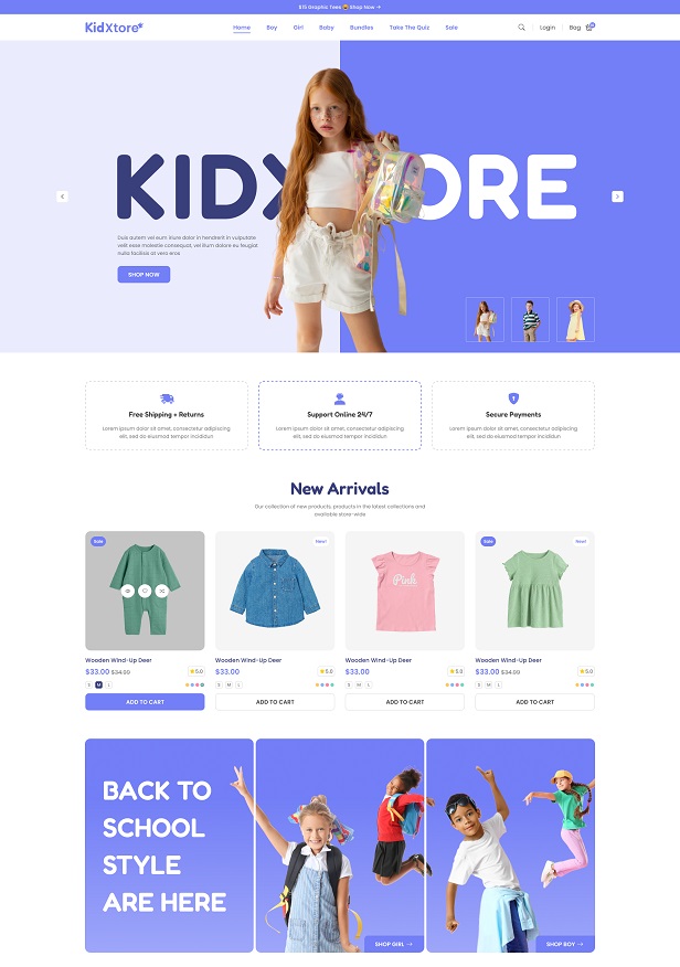 Kid Fashion Store WooCommerce Theme