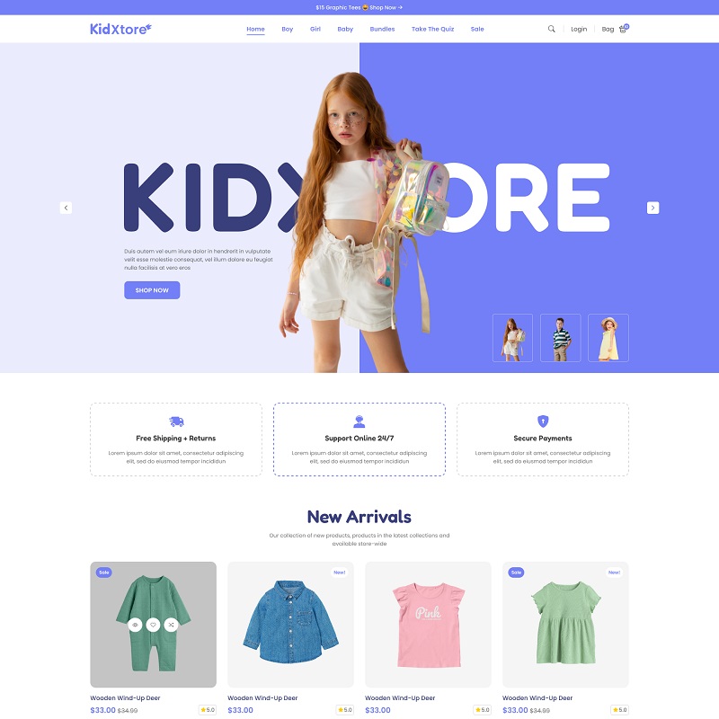 Kid Fashion Store WooCommerce Theme