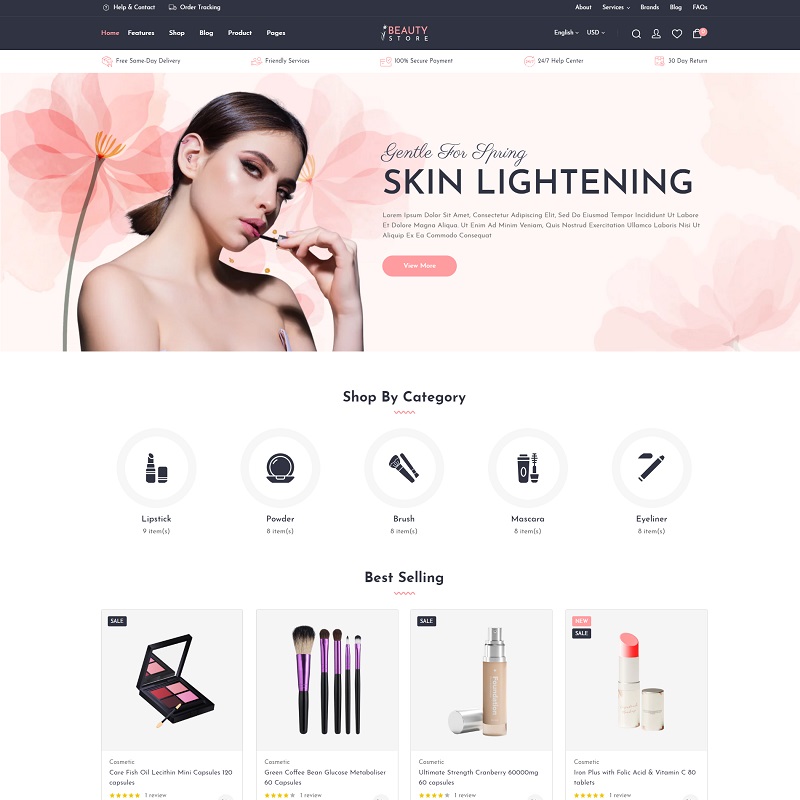 BeautyStore - Skincare and Cosmetics Shopify Theme