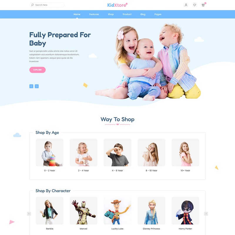 Baby Store Website Template