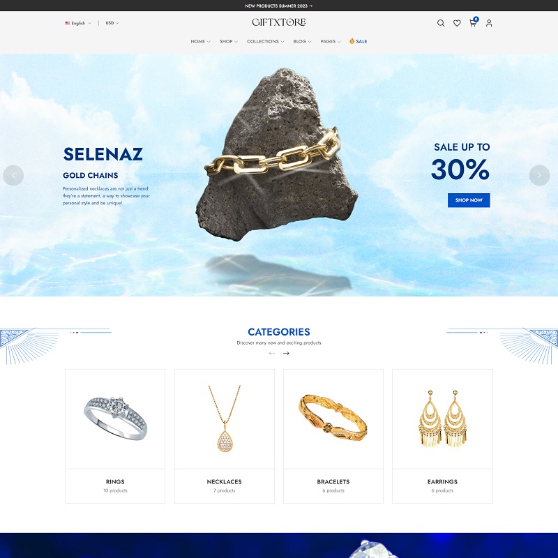 Jewelry Shop WordPress Template