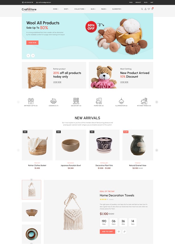 Ceramics & Decor Store WooCommerce WordPress Theme