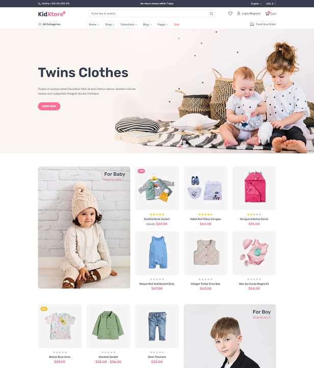 Baby Fashion & Clothes WooCommerce WordPress Theme
