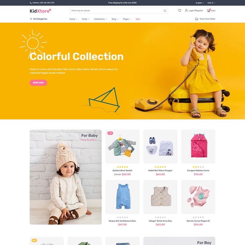 Baby Fashion & Clothes WooCommerce WordPress Theme