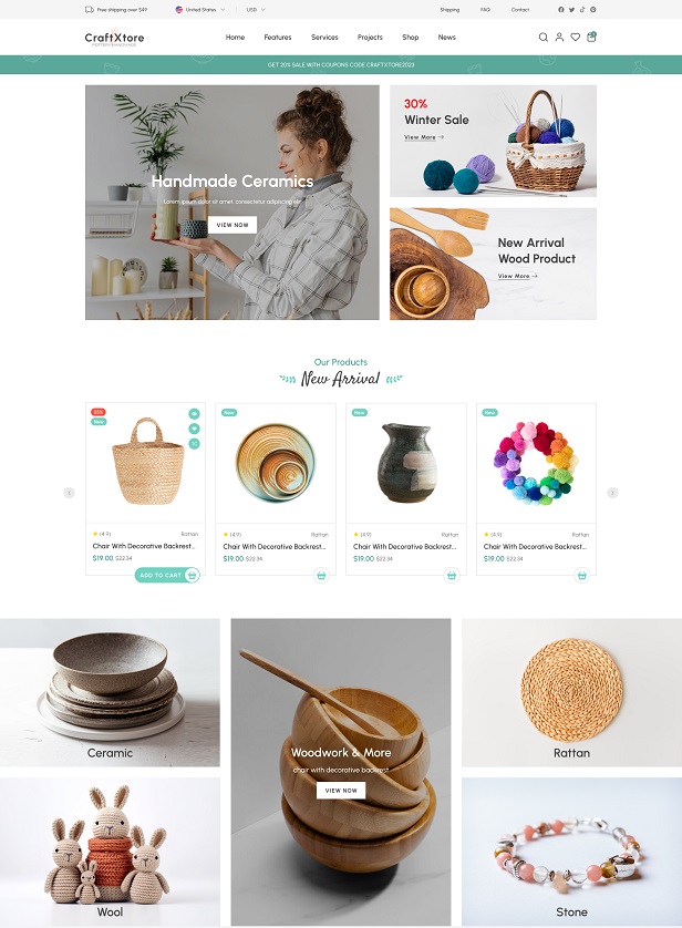 Ceramics & Handmade Store WooCommerce WordPress Theme