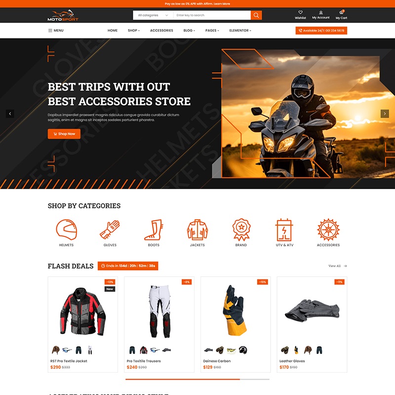 Motorbike Shop WooCommerce WordPress Theme