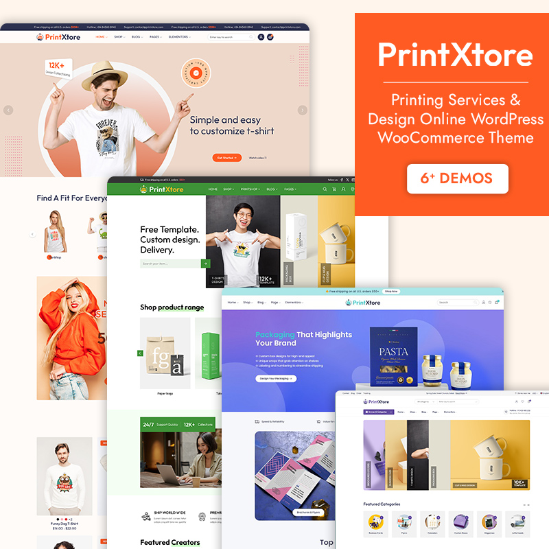 PrintXtore – Printing Services & Design Online WordPress WooCommerce Theme