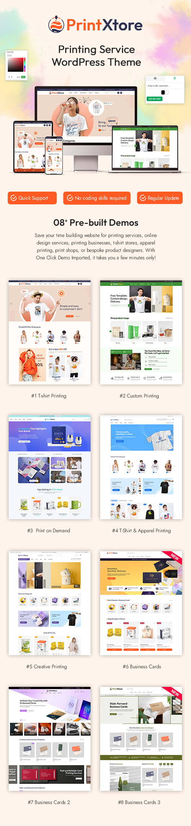 PrintXtore – Printing Services & Design Online WordPress WooCommerce Theme - 2