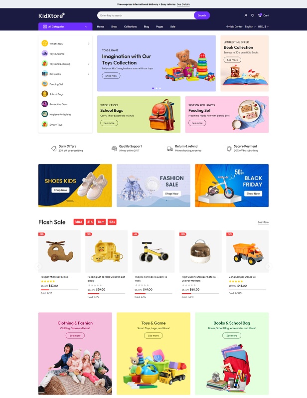 Kids Stores WooCommerce WordPress Theme