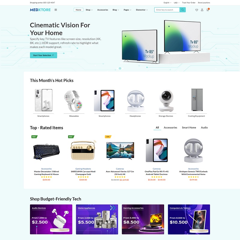 Electronics & Computers WordPress WooCommerce Theme