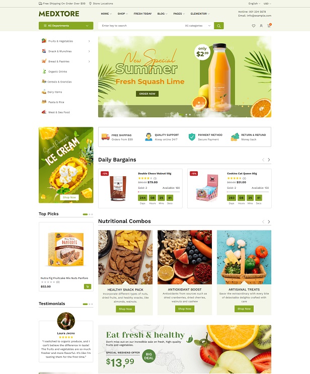 Grocery & Organic Store WordPress WooCommerce Theme