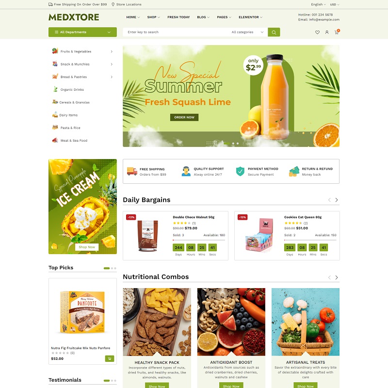 Grocery & Organic Store WordPress WooCommerce Theme