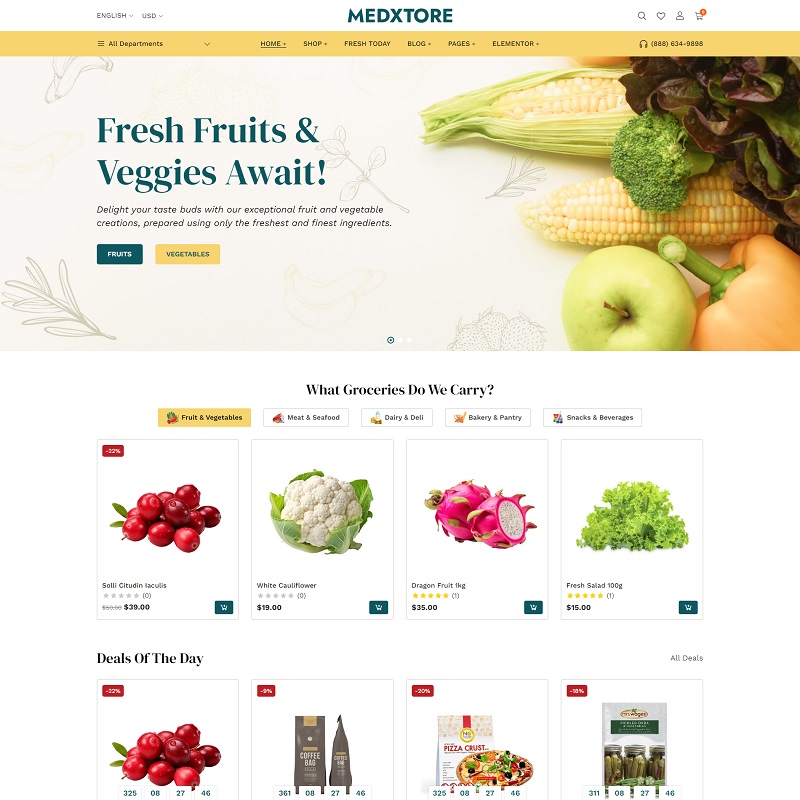 Organic & Grocery Store WordPress WooCommerce Theme