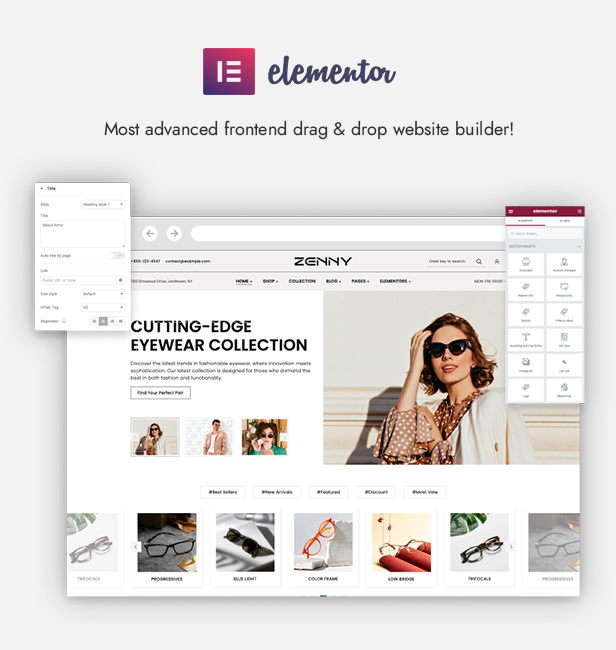 Zenny -  Eyewear & Glasses Elementor WooCommerce WordPress Theme - 2