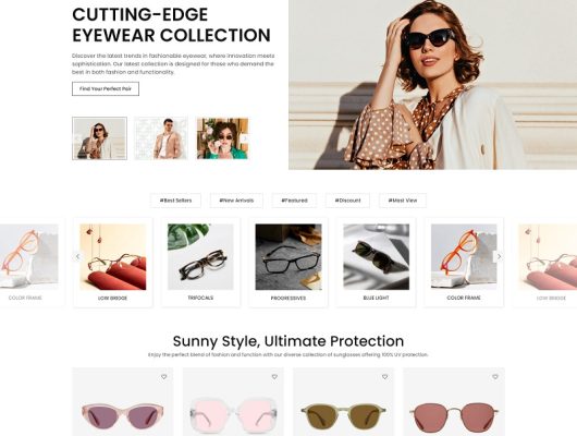 Responsive Glasses Store WooCommerce Theme WordPress