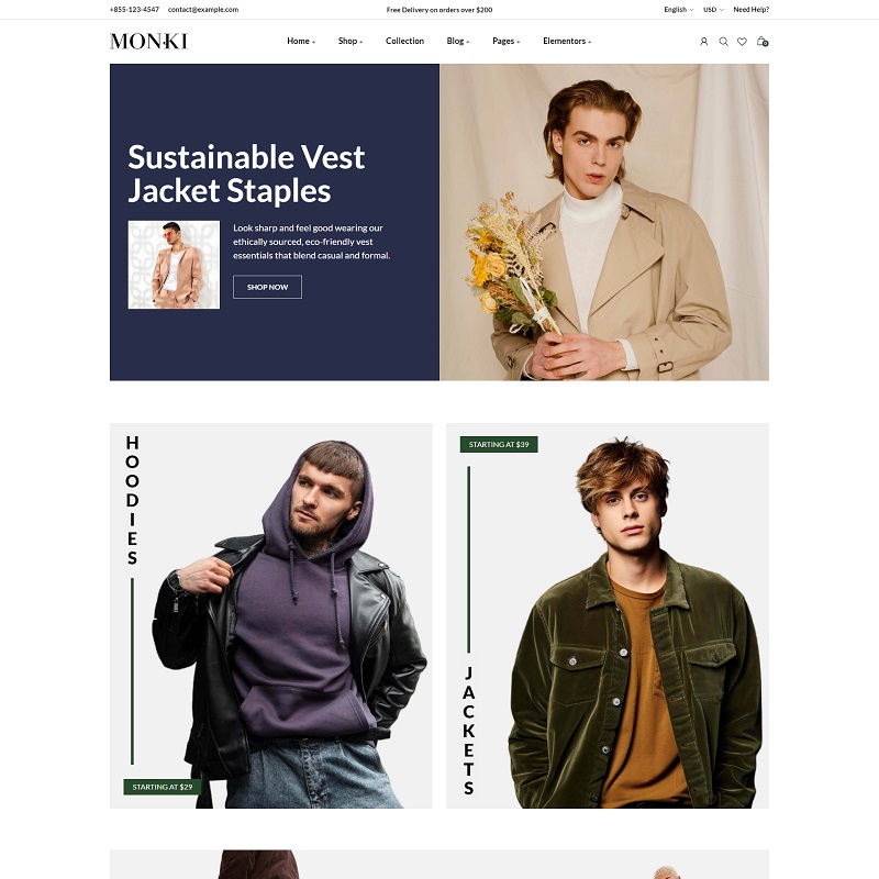 Men's Fashion WooCommerce Theme WordPress