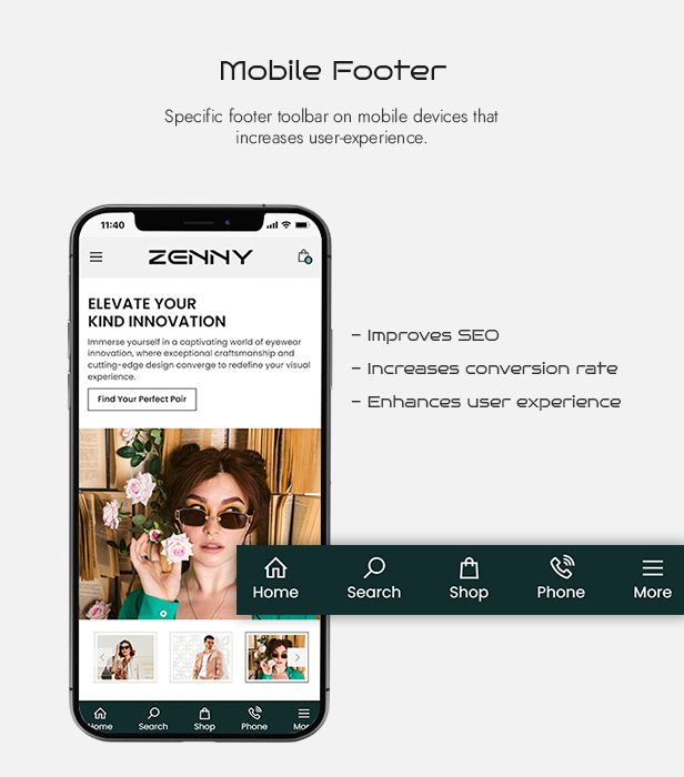 Zenny -  Eyewear & Glasses Elementor WooCommerce WordPress Theme - 4