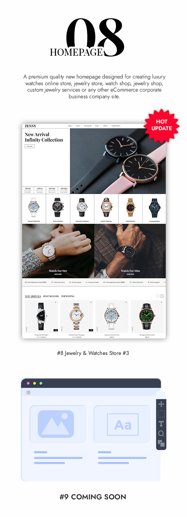 Zenny -  Jewelry, Watches & Glasses Elementor WooCommerce WordPress Theme - 1