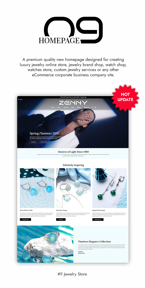 Zenny -  Jewelry, Watches & Glasses Elementor WooCommerce WordPress Theme - 1