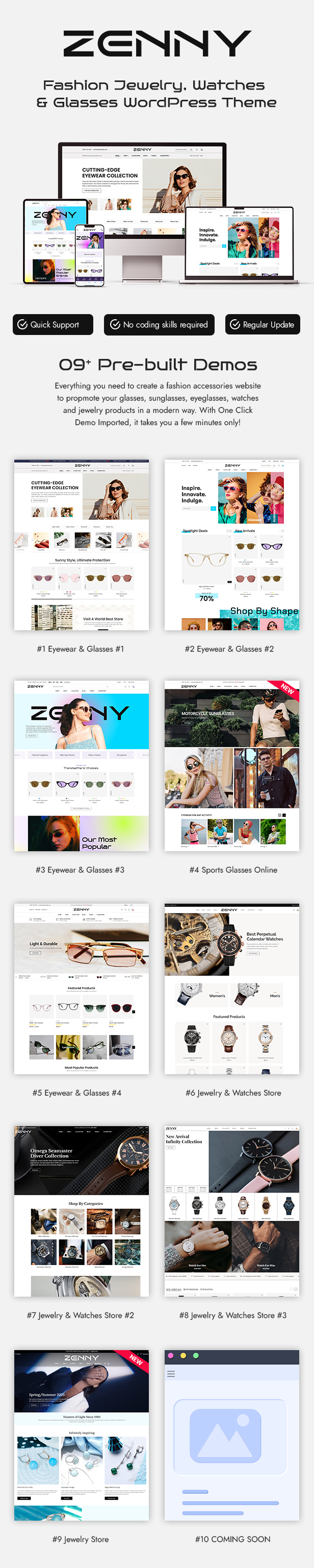 Zenny -  Jewelry, Watches & Glasses Elementor WooCommerce WordPress Theme - 2