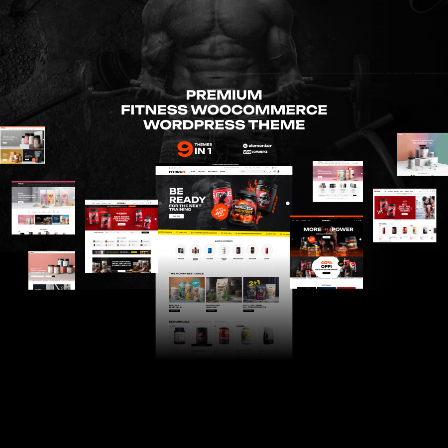 Fitrush - Fitness and Health WooCommerce WordPress Theme Responsive