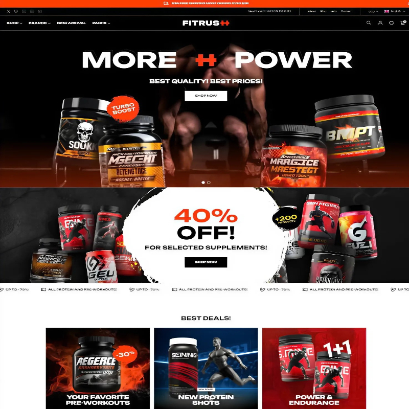 Responsive Supplement Store WooCommerce Theme for WordPress