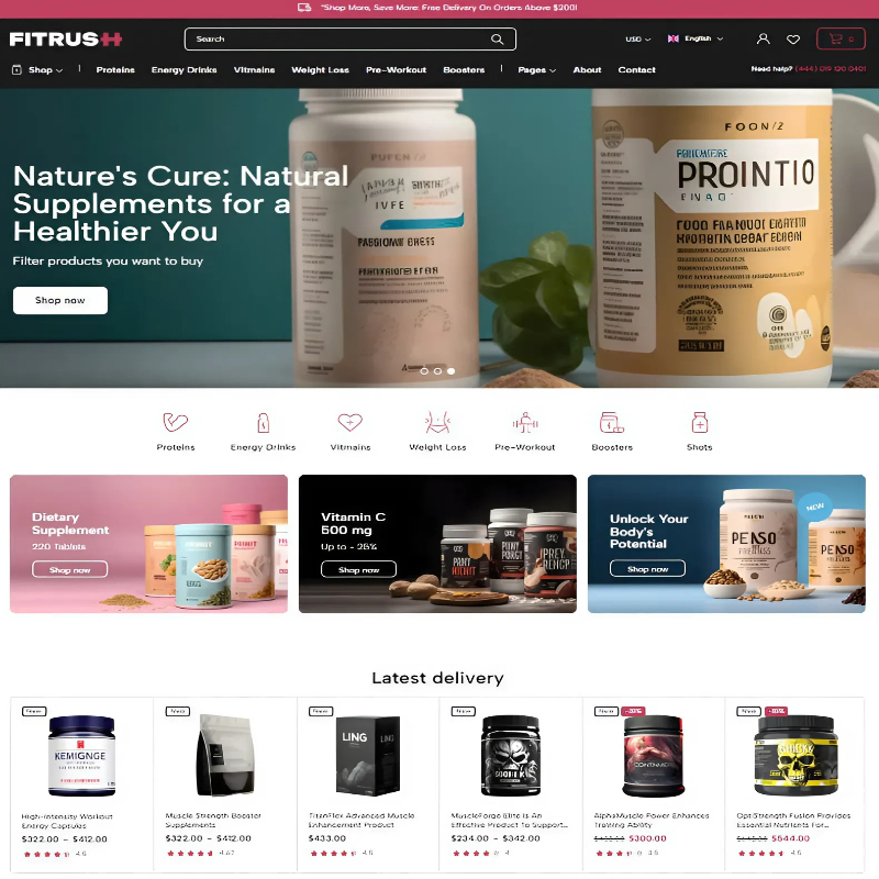 Sports Nutrition WooCommerce WordPress Theme