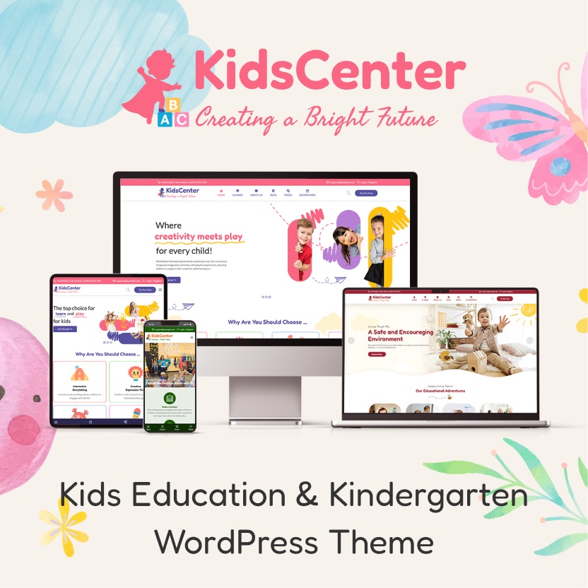 KidsCenter - Responsive Kindergarten & Kid Care Education WordPress Theme