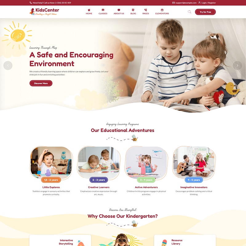 Multipurpose Kids Care WordPress Theme