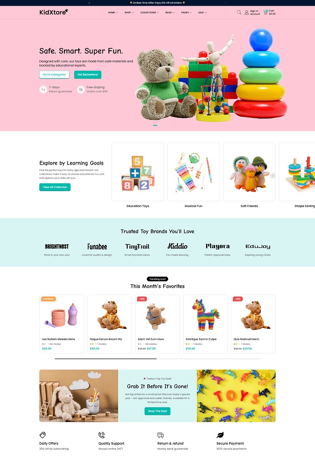 Multipurpose Kids Store WooCommerce Theme WordPress