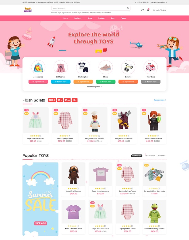 Responsive Baby Shop and Kids Store Shopify 2.0 Theme
