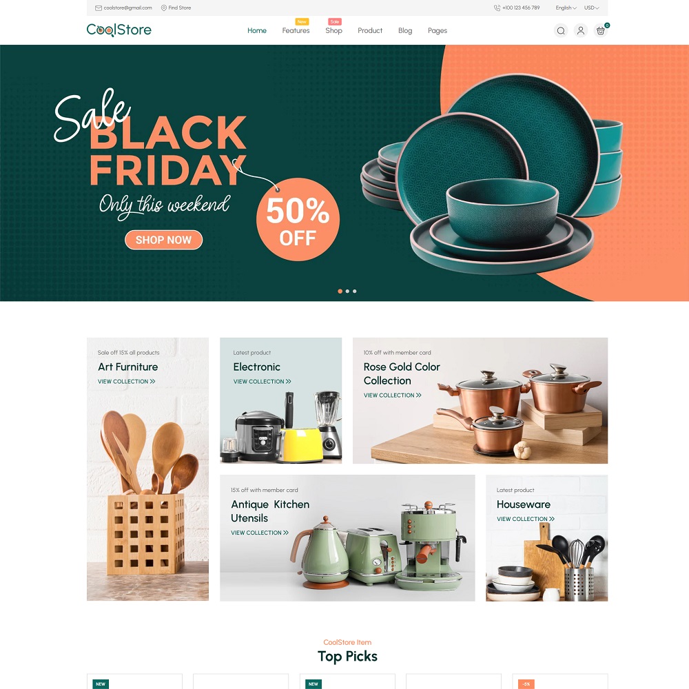 CoolStore - Kitchen Furniture Store Shopify Theme