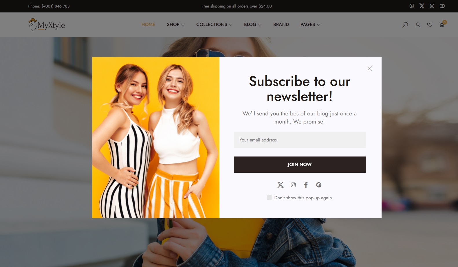 newsletters popup