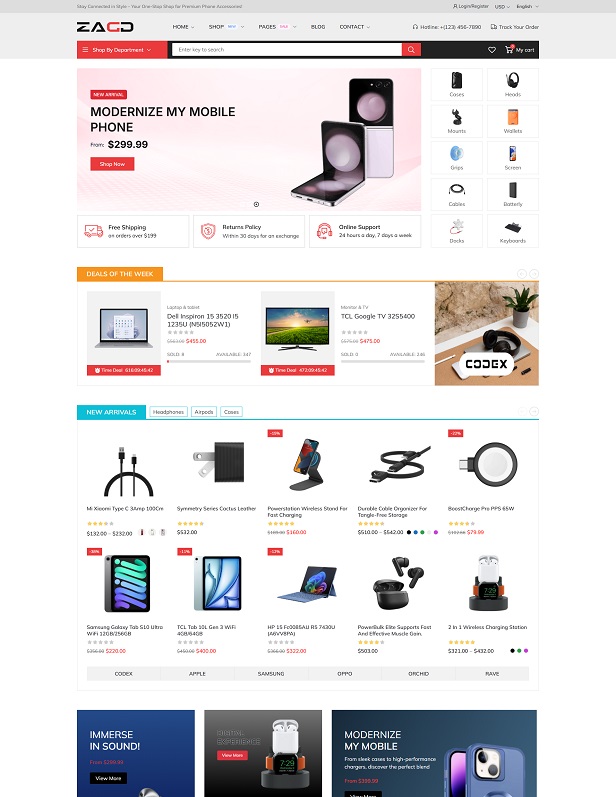 Responsive Electronics Shop WooCommerce Theme