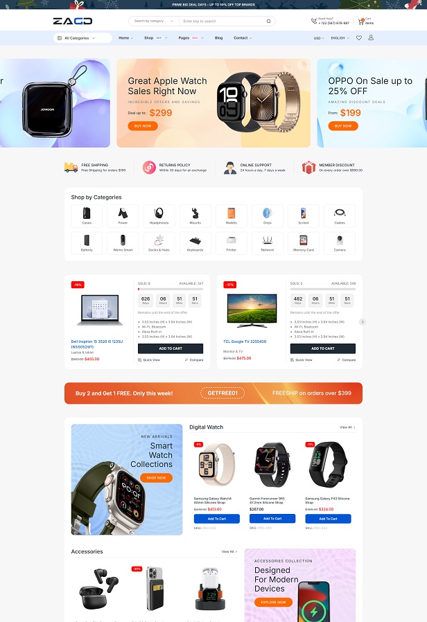 Flexible Electronics WordPress eCommerce Theme