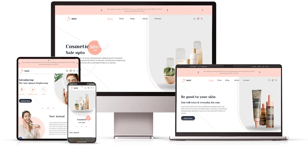 Amor: The best Elementor free WooCommerce theme for WordPress