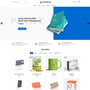 Responsive WordPress WooCommerce theme for printing services & design online