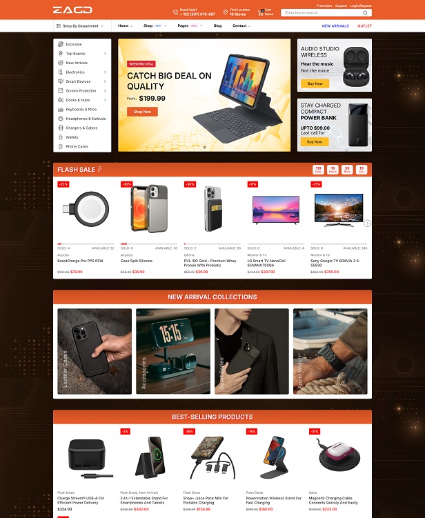 Responsive Electronic Supermarket WordPress Theme